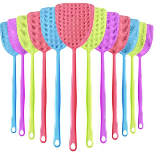 Ram® 12 Pack Fly Swatter Fly Catcher Insect Mosquito Wasp Pest Control With Long Handle Fly Swatters