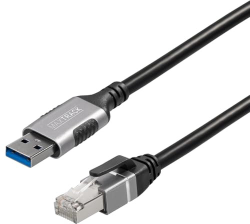 MAXTRACK Adaptateur USB A LAN - C540-1.5L, Adaptateur LAN USB-A 3.0 vers RJ45, USB-A Ethernet Adapter 1 Gbit/s, Compatible avec MacBook, Notebooks, Aspect Métal, Portable & Mince, Plug & Play