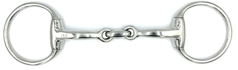 Equine Smile ES0083 ErgoBit Olive Head Bit Double Broken Stainless Steel Ring Diameter 55 mm Bit Thickness 14 mm (10.5 cm)