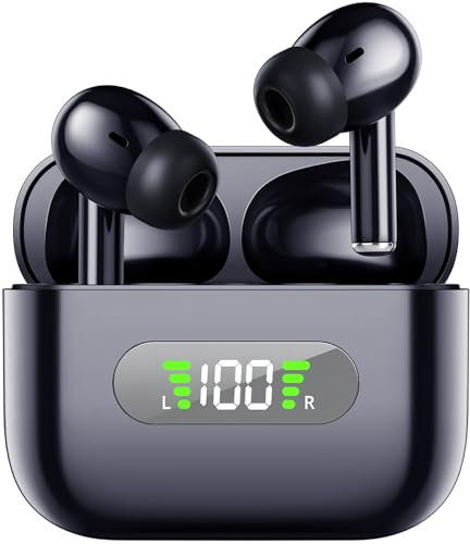 AsiceSound Ecouteurs Bluetooth sans Fil, Écouteurs stéréo HiFi Immersifs Bluetooth 5.3, Basses Profondes, 4 Mic ENC Antibruit, 72h Lecture, Écouteurs Résistance IPX8, pour iOS et Android