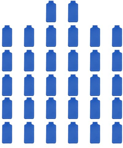 PATIKIL Étiquettes Pour Câbles 3.5 x 0.8 Pouce, 32 Pcs Étiquettes D'Identification Pour Câbless En Nylon Étiquettes Rectangulaires Pour Câbles Étiquetage Pour Organisation, Bleu