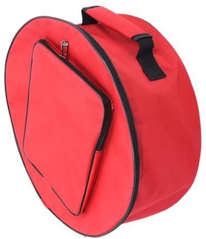 TOYANDONA Bolsa para Caja de 13/14 Pulgadas de Tela Oxford Roja para Tambor Snare, Portátil y Resistente para Protección de Instrumentos en Exteriores