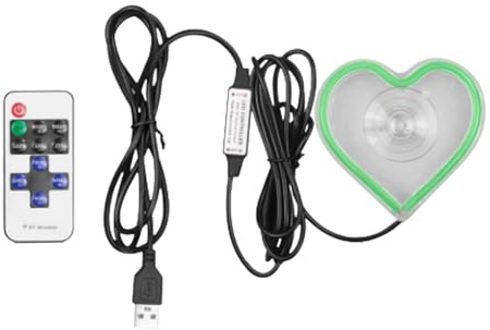 Djowyh Éclairage d'ambiance pour Voiture - Lumière d'Ambiance en Forme de Cœur pour Fenêtre - Décoration intérieure Automobile au néon pour Tableau de Bord Coffre fenêtre entrée Nuit Romantique fêtes