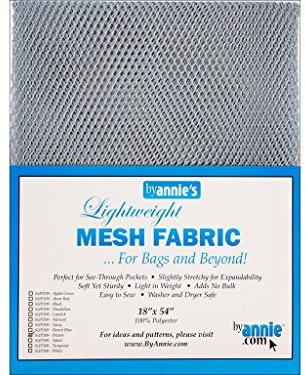 Annies SUP209-PEWTER Lightweight Pewter Mesh Fabric LTWT 18x54, 54 Inches