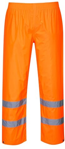 Portwest Pantalon de pluie Hi-Vis, Couleur: Orange, Taille: 4XL, H441ORR4XL