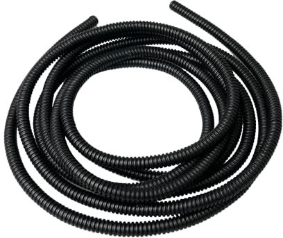 Black Conduit Split Plastic Flexible Cable Tidy Solution Tube Trunking 10mm - 4m