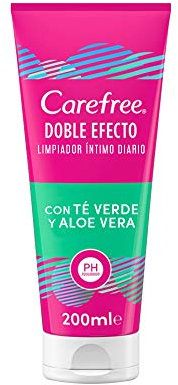 Carefree Limpiador Íntimo Diario, Té Verde y Aloe Vera, 200ml