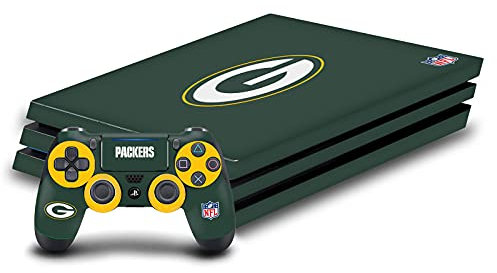 Head Case Designs sous Licence Officielle NFL Plaine Green Bay Packers Vinyle Autocollant De Jeu Peau Autocollant Compatible avec Sony PlayStation 4 PS4 Pro Console and DualShock 4 Controller