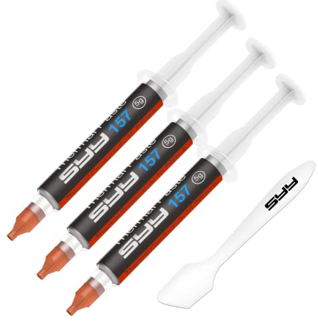 SYY Thermal Paste, 15g Upgrade Easy to Apply Thermal Paste Cpu Heatsink for IC/Processor/CPU/All Coolers, Carbon Based High Performance, Thermal Interface Material