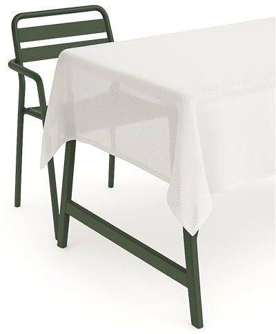 texpot Tovaglia da giardino con orlo, lavabile, per giardino, balcone e terrazza, resistente alle intemperie (Grigio chiaro, 110 x 140 cm)