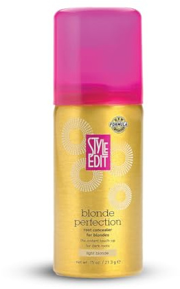 Style Edit Travel Size Root Touch Up Spray | Temporary Hair Color for Gray Roots and Thinning Hair | Salon-Quality, Transfer-Resistant Hair Concealer | Light Blonde, 0.75 oz