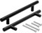 Stahlia Möbelgriffe schwarz 128mm Lochabstand (20 Stück) Edelstahl matt Ø 12mm Schrankgriffe schwarz Küchengriffe Edelstahl Schubladengriffe Inkl. Schraubenset