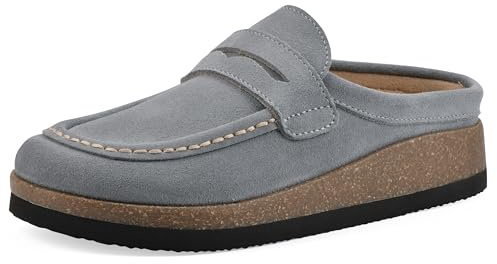 WHITE MOUNTAIN Women's Brinlee Mule, Blue Raspberry/Suede, 11 M