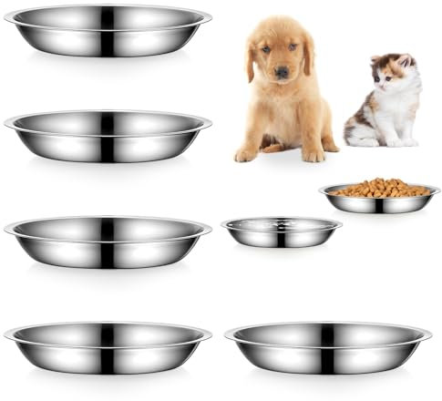 Gjinxi Katzennäpfe Schnurrhaarfreundlich 5 Stück Kleine Flache Katzennäpfe Für Hauskatzen 5.7” Katzennäpfe Für Nassfutter Flache Katzennäpfe Haustierteller für Kätzchen Katzen Frettchen Streunerkatzen