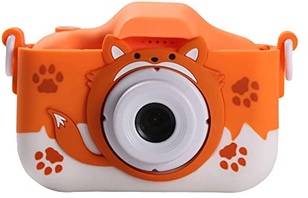 Joskeijky Videocamera HD per Bambini Macchina Fotografica Digitale Videocamera con Scheda SD 32GB per Bambini Regali Arancione