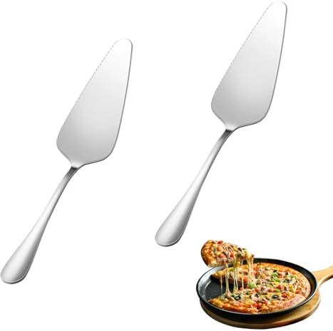 2 Stück Tortenheber Edelstahl,Kuchenheber & Tortenheber,Vielseitiger Tortenheber mit Messer & Tortenschaufel,Robuster Tortenmesser für Pizza,Kuchen&Gebäck,Kuchenheber Lasagneheber für Party&Restaurant