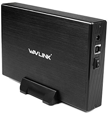 WAVLINK Boîtier de Disque Dur Externe USB 3.0 pour HDD SSD SATA I/II/III 3,5 Pouces jusqu'à 10 to, avec Interrupteur d'alimentation, Adaptateur Secteur, Câble USB 3.0 Inclus