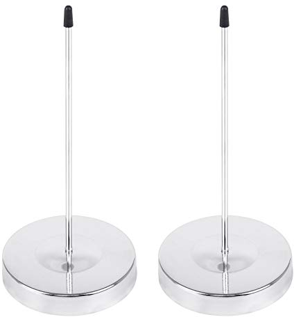 Huayue 2 Stück Edelstahl Zettelspießer Zettelhalter Bonspießer Papier Spike Halter Kassenbon Halter mit Runde Basis Bon Aufspießer Aufbewahrung für Rechnung Notenpapier Schreibtisch Büro Küche Hotel