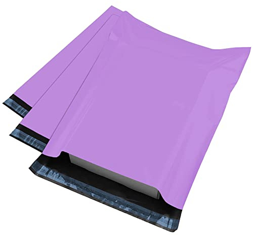 100x Strong Large Mailing Postal Postage Bags 17 x 22 Inch Packaging Mailers, iSOUL [Use in Parcel, Delivery, Shipping, Mail, Package] [Plastic Envelopes] Purple