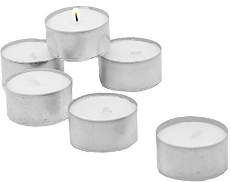 Teelichter weiß ohne Duft Großpackung 36-1000 Stk. | 4 Std. 6Std. 8Std. oder Maxi-Lichter | aus Paraffinwachs | + GRATIS HL Kauf Block (8 Std. Teelichter + 1 HL Kauf Block, 1000)