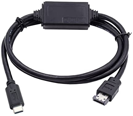 CY Kabel für USB-C Typ-C zur Stromversorgung über eSATA DC5V USB2.0 zu HDD SSD ODD eSATAp Disk Converter