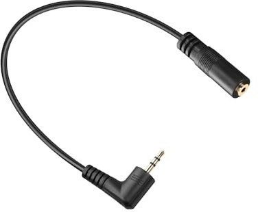 PNGKNYOCN Cavo audio ausiliario da 2,5 mm ad angolo retto, cavo di prolunga audio stereo da 2,5 mm maschio a femmina TRS a 90 gradi per smartphone, cuffie, lettori Mp3 (0.3M)