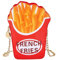 Mc-Donald-s Pommes Frites Umhängetasche Damen Groß Handtasche Verrückte Ausgefallene Taschen Mädchen Kostüm Accessoires Kawaii Bag(Pommes Frites)