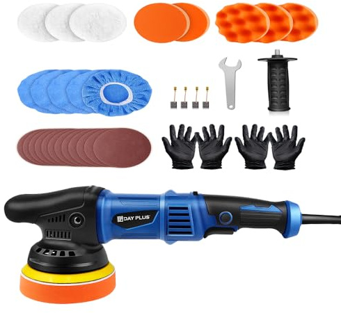 Car Buffer Polisher Machine, Detachable Handle Car Polishing Machine Orbital Polisher, Corded Buffing Machine for Cars, Vans, Caravans, 920W Rotary Car Polishers w/Polishing Pad and Sandpaper