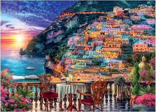 Ravensburger Dinner in Positano Italy 1000 Piece Jigsaw Puzzles for Kids Age 12+