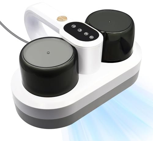 Großcat Aspirador de ácaros para colchones con luz UV Aspirador de Mano, 400W de Potencia 14Kpa, función de Viento Caliente, Cepillo de Calor ultrasónico tecnologías de Rodillos, con Cable