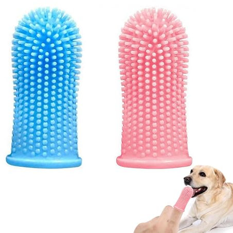 2 Stück Hundezahnbürste, Zahnbürste Hund, Fingerzahnbürste Hund, Hundezahnbürste Für Kleine Hunde, Fingerlinge Hunde Zahnpflege, Für Hunde, Welpen, Katzen & Kleine Haustiere Zahnpflege
