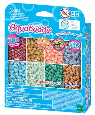 Aquabeads - La Recharge Perles aquarelles - Kit de Loisirs créatifs - Activité Manuelle Enfants en Toute autonomie - Recharge de Perles Qui collent avec de l'eau - Jouet Enfant 4 Ans et + - 35089