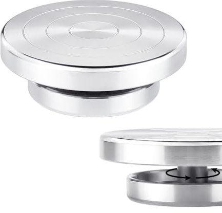 UNICRAFTALE 11 cm, 1 unidad, plato giratorio de cerámica, plato giratorio giratorio, plato giratorio, soporte de cerámica con rodamientos de bolas, accesorios, decoración, modelismo de cerámica