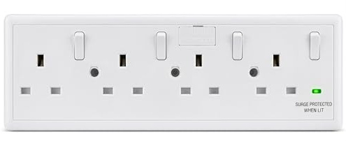 SH|P Electrical® 1-Gang to 4-Gang 13A Socket Converter – Safe, Durable, and Easy-to-Install Wall Plate Adapter (1)