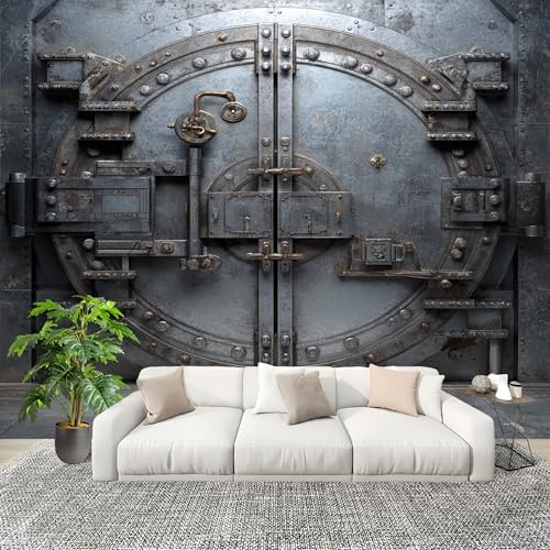 Fotomurale Parabrezza In Metallo Murale in Tessuto Non Tessuto Poster Gigante 250x175 cm Argento Carta da Parati per Diverse Stanze Carta da Parete, Murale Alla Moda