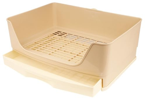 Caja de Arena para Conejos, 15, 8 x 11 x 6, Caja de Arena de plástico para Conejos con cajón, Orinal para Mascotas, fácil de Limpiar, Conejillo de Indias, hurón y Chinchilla