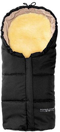 Hofbrucker Lammfell-Fußsäckchen Leni für Babyschale & Kinderwagenschale | Lammfell herausnehmbar | Winterfusssack wasserabweisend & Mumienform | Lammfellfußsack Made in Germany