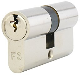 Iseo F3 (Gera 5900) Double cylindre Demi-cylindre Cylindre avec 3 clés et 5 clés – Sans carte de sécurité – Standard Cylindre Serrure de porte, 25/25, 3 Schlüssel, 1