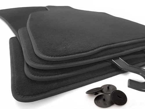 KH Piezas felpudos 5 G30 G31 Original Premium Calidad Auto Alfombras 4 Piezas Terciopelo Negro