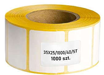 MD Labels Thermal Labels 35 × 25 mm Roll 1000 Pieces Permanent Adhesive Barcode Labels for Thermal Printers