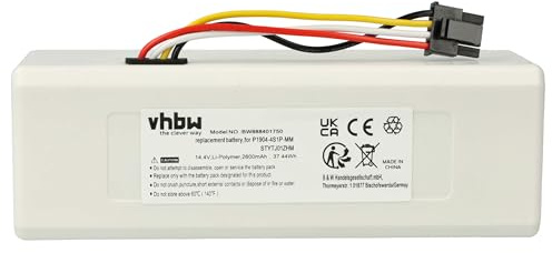 vhbw Akku kompatibel mit Dreame L20 Ultra, MC1808, RL55L, RLS5-BL0, RLS5-WH0, RLS5L, RLS5D Saugroboter (2600 mAh, 14,4 V, Li-Ion)