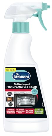 Dr. Beckmann - Gel Nettoyant Four, Plancha et Insert - Spray Nettoyant Vitre Insert Cheminée - Dégraissant Cuisine Efficace À Base de Bicarbonate de Soude - Odeur D'Agrume Douce - 375ml