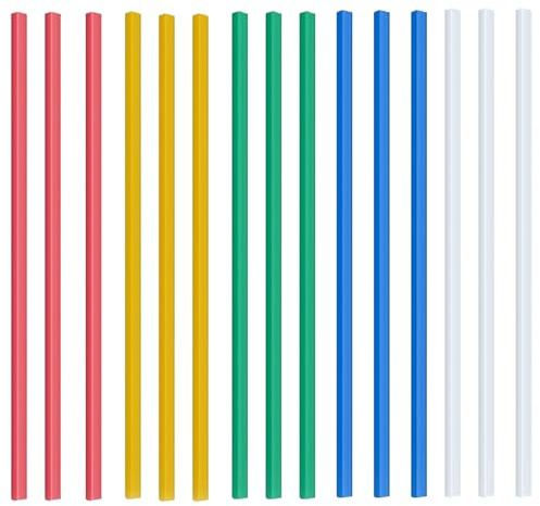15 Pieces Binding Bars Slide Grip, A4 Slide Binders File Report Project Presentation Covers Clips, Plastic Spine Bars Sliding Binders for Home School Office Document Classification (Solid Color 1cm)