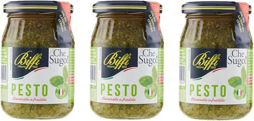 Biffi – Pesto alla Genovese 190 g mit 100% italienischem Basilikum – Multipack (3x190 g)