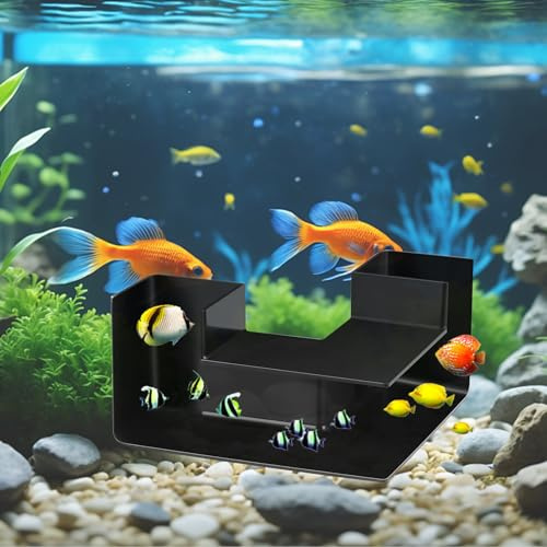 Bocguy Décoration d'aquarium en céramique, cachette en céramique, grotte, accessoire de réservoir de poisson, grotte, crevettes, crevettes, poissons, accessoires d'aquarium