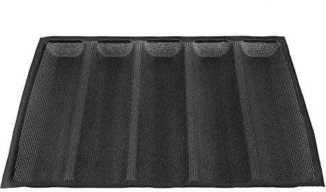 Segutage Stampo per Pane Francese in Silicone, Stampi per Panes a Forma Oblunga Antiaderente Stampo per Baguette a 5 Griglie per Pane Tostato