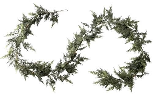 Guirnalda de Navidad para el Exterior | Decoración Artificial de Pino Verde - Guirnalda para Chimenea | para Corona, Chimenea, Árbol, Repisa, Porche, Interior, Escaleras, Mesa, Puerta, Barandilla