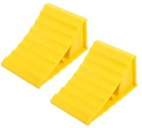 WRITWAA Cunei per Ruote Camper 2 Pezzi Maniglia Blocchi di Bloccaggio in ABS Multifunzionali per Protezione Pneumatici e Freno Accessori per Rimorchi e Roulotte Antideformazione per