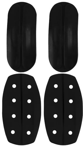 MALUGOGO Lot de 4 coussinets antidérapants en silicone noir avec mini coussins respirants et ventilés pour ceinture de soutien-gorge pour femme