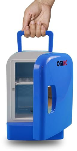 OMAC Mini frigo, 4 litri, radiatore e scaldabagno, 12 V, DC portatile, per auto